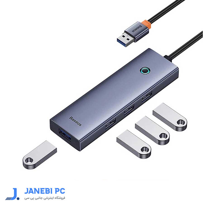 هاب USB 3.0 چهار پورت بیسوس مدل Flite B0005280A813-02