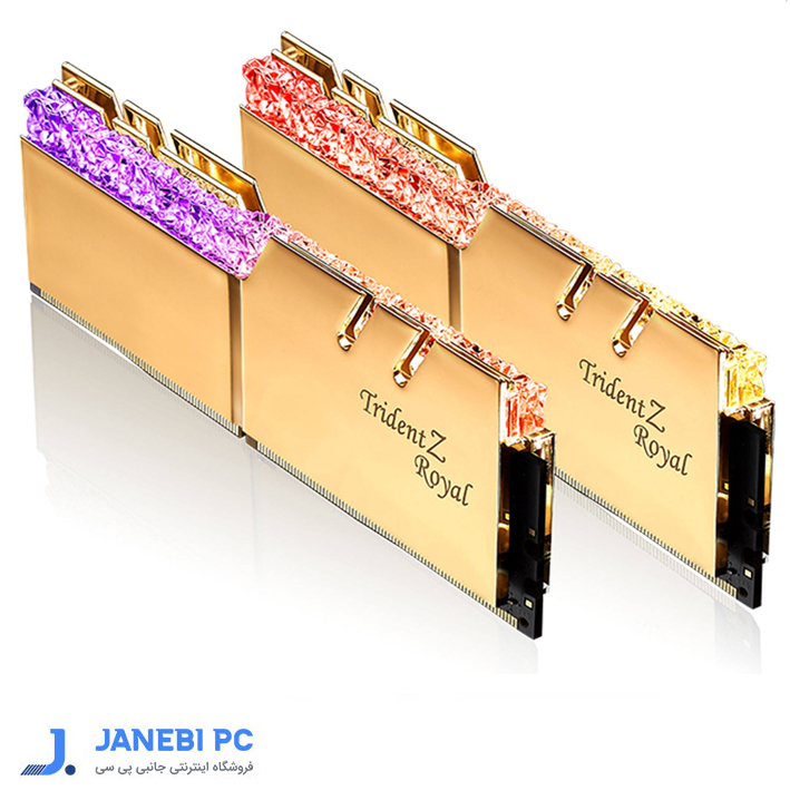 رم دسکتاپ DDR4 دوکاناله 4000 مگاهرتز CL18 جی اسکیل مدل TRIDENTZ ROYAL ظرفیت 64 گیگابایت