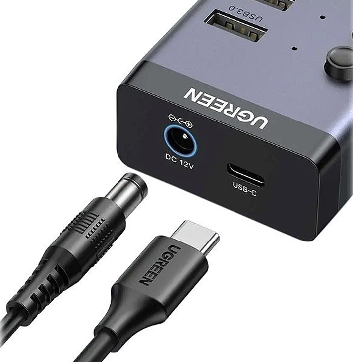 هاب 7 پورت USB 3.0 کلید دار همراه آداپتور یوگرین 90306 CM481