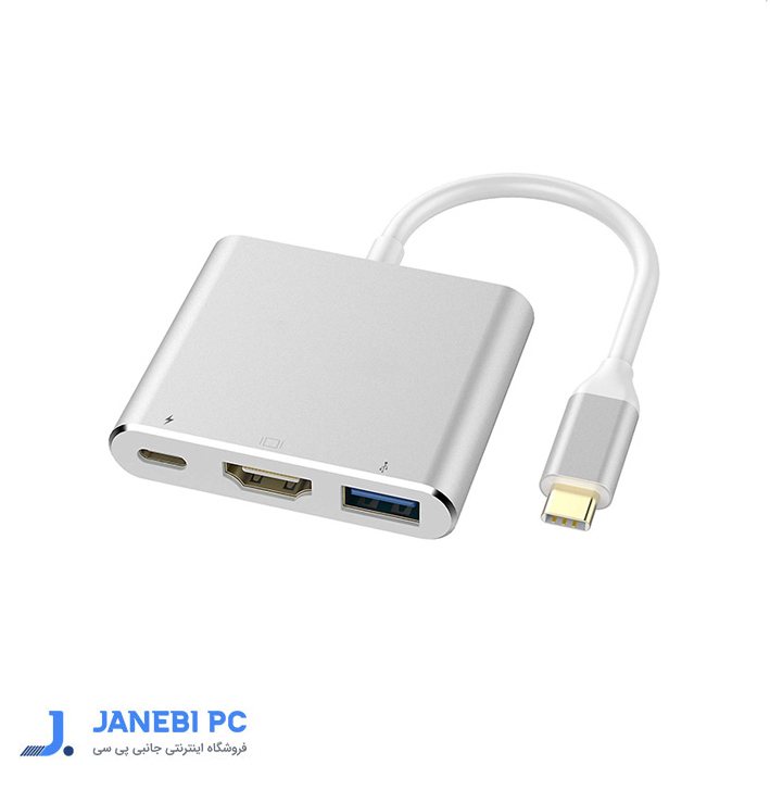 تبدیل Type C به HDMI و Type C و USB 3.1 با قابلیت PD 2.0 فرانت مدل FN-UCH300
