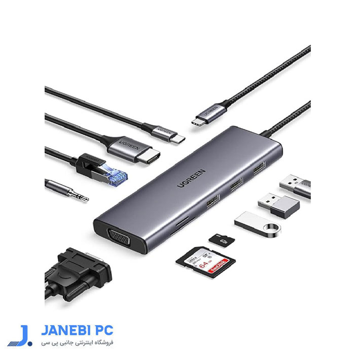 هاب 10 پورت USB C یوگرین مدل CM498 25043