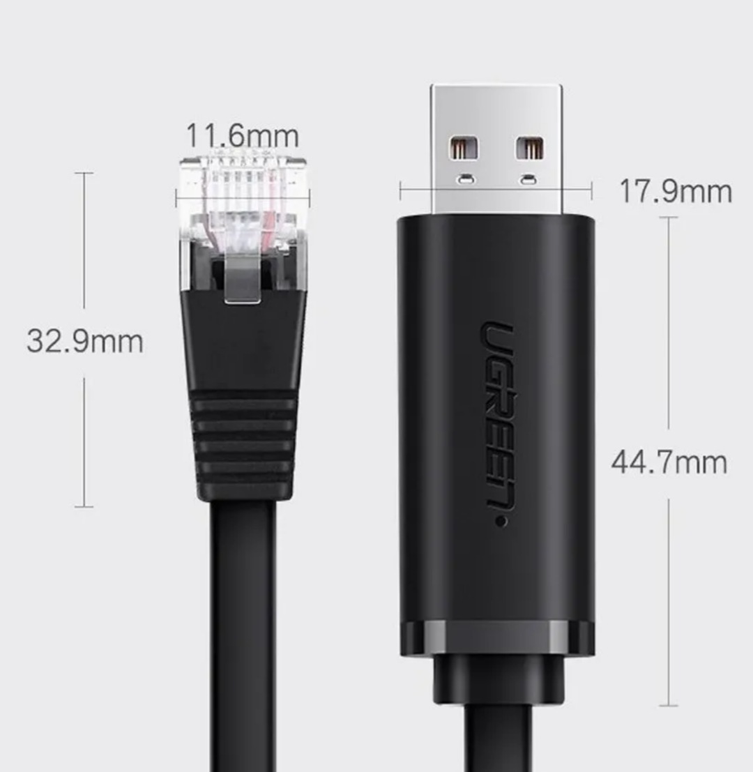 کابل USB 2.0 به LAN تخت یوگرین 60813 CM204 طول 3 متر