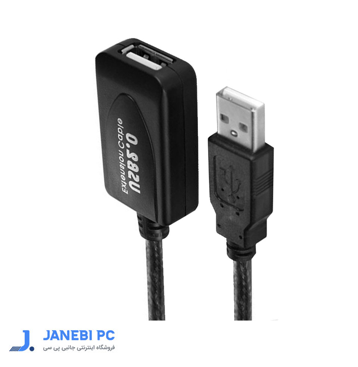   کابل افزایش طول مدار دار (اکتیو) USB 2.0 فرانت مدل FN-U2CF100 طول 10 متر