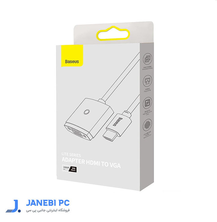کابل اچ دی ام آی به وی جی آ بیسوس Baseus WKQX010001 Lite Series Adapter HDMI To VGA