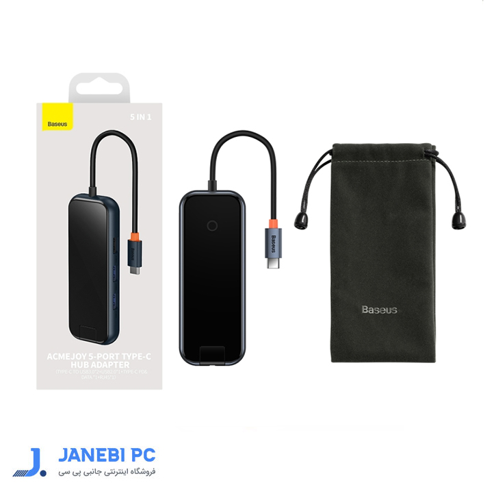 هاب USB-C پنج پورت بیسوس مدل AcmeJoy WKJZ010113